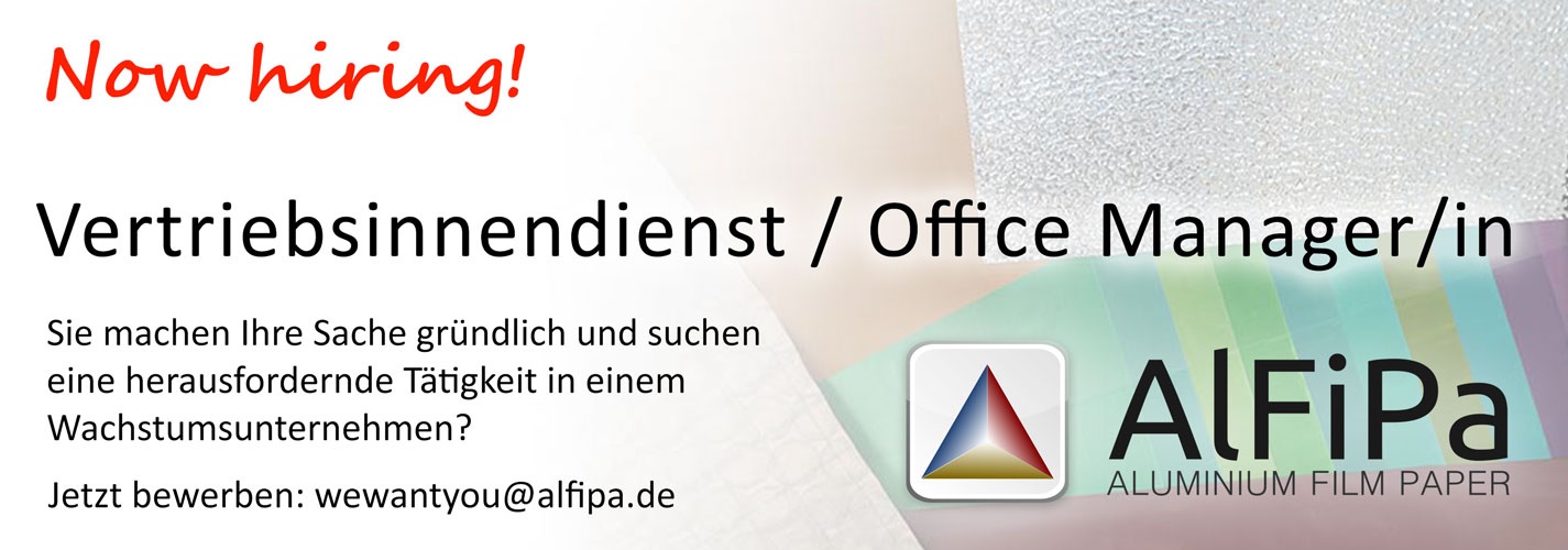 Vertriebsinnendienst / Office Manager/in - AlFiPa